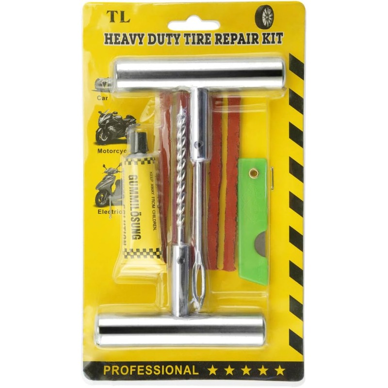 Heavy Equipment Repair - 1Set Tire Repair Kit with Plugs
