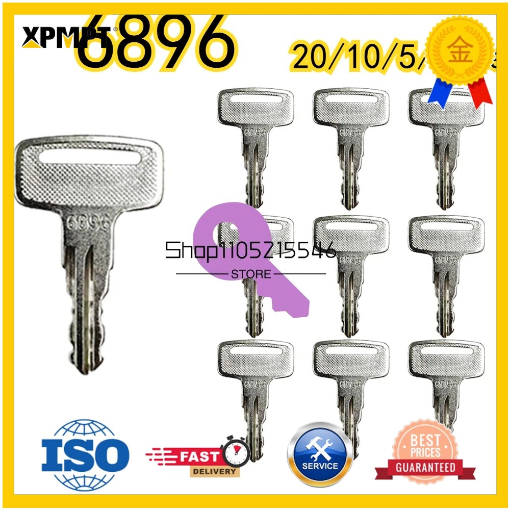 Heavy Equipment Rollers - 20/10/5/1pcs Ignition Keys 6896 for Wacker