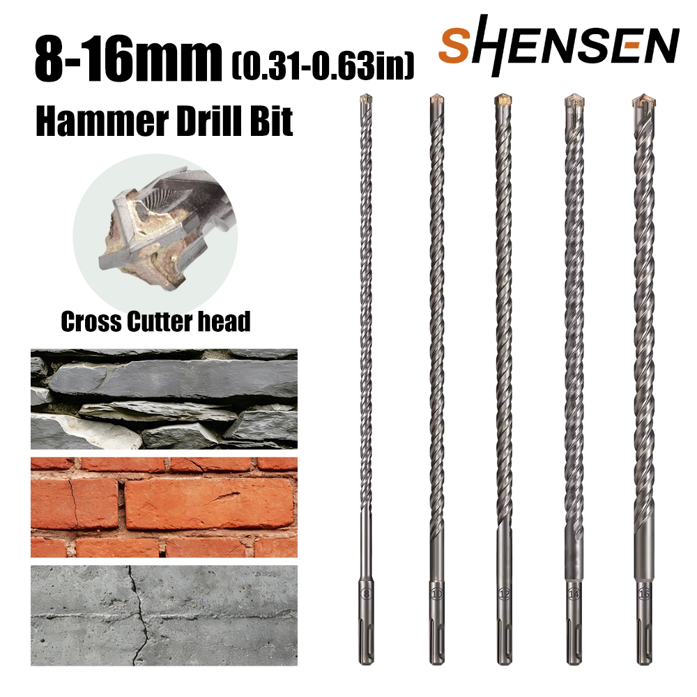 Concrete Breaker Demolition - 500mm Extended SDS Plus Cross Tip