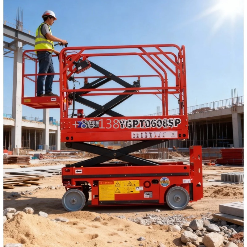 Solid Rubber Tires 8m 10m 12m  - Scissor Lift Table Hydraulic ulasan dan harga