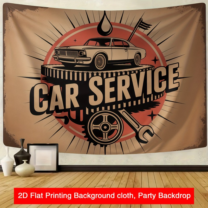 Large retro car service banner - Heavy Equipment Service ulasan dan harga