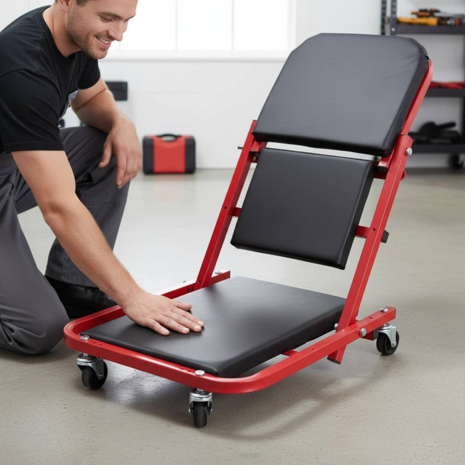 Folding Creeper Seat Foldable  - Heavy Equipment Repair ulasan dan harga