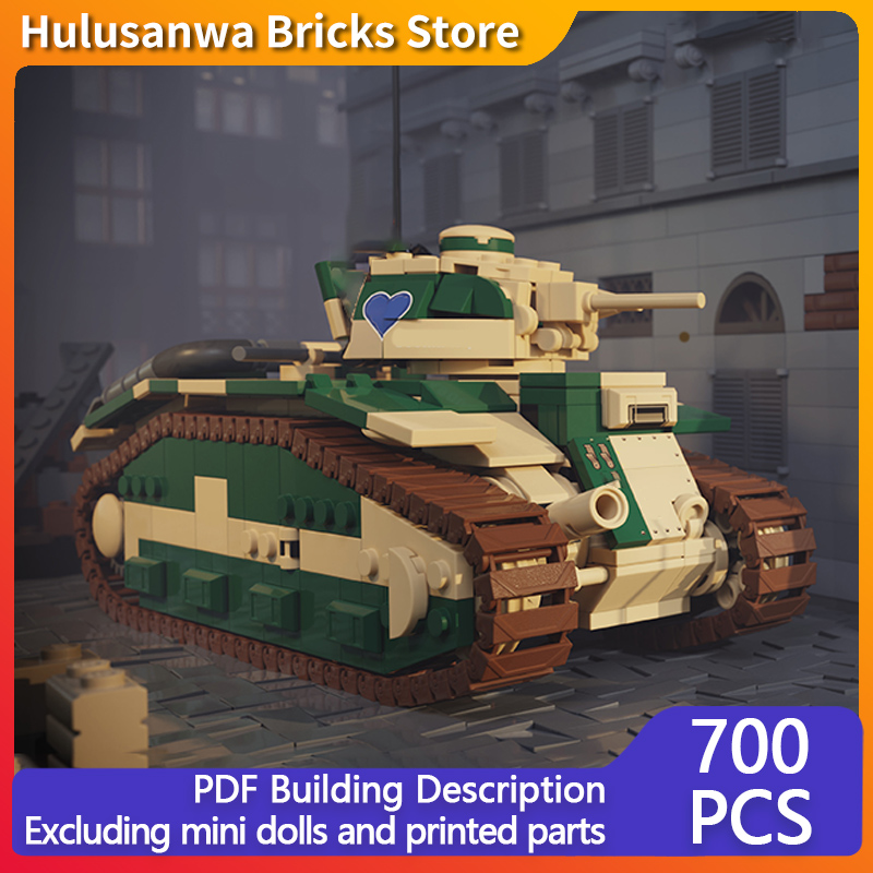 B1 French Heavy Tank Model MOC - Heavy Equipment Game ulasan dan harga