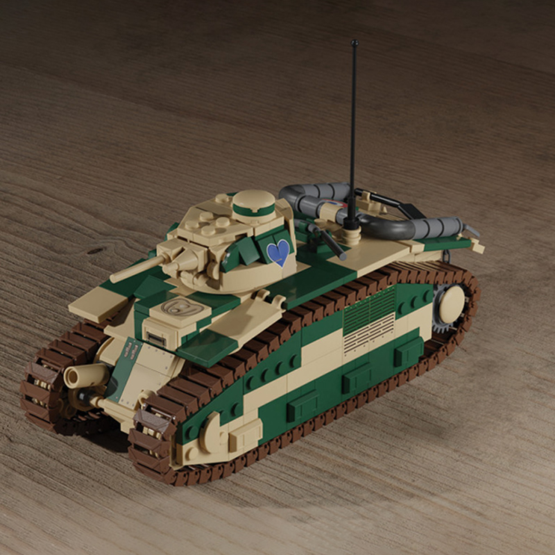 B1 French Heavy Tank Model MOC - Heavy Equipment Game ulasan dan harga