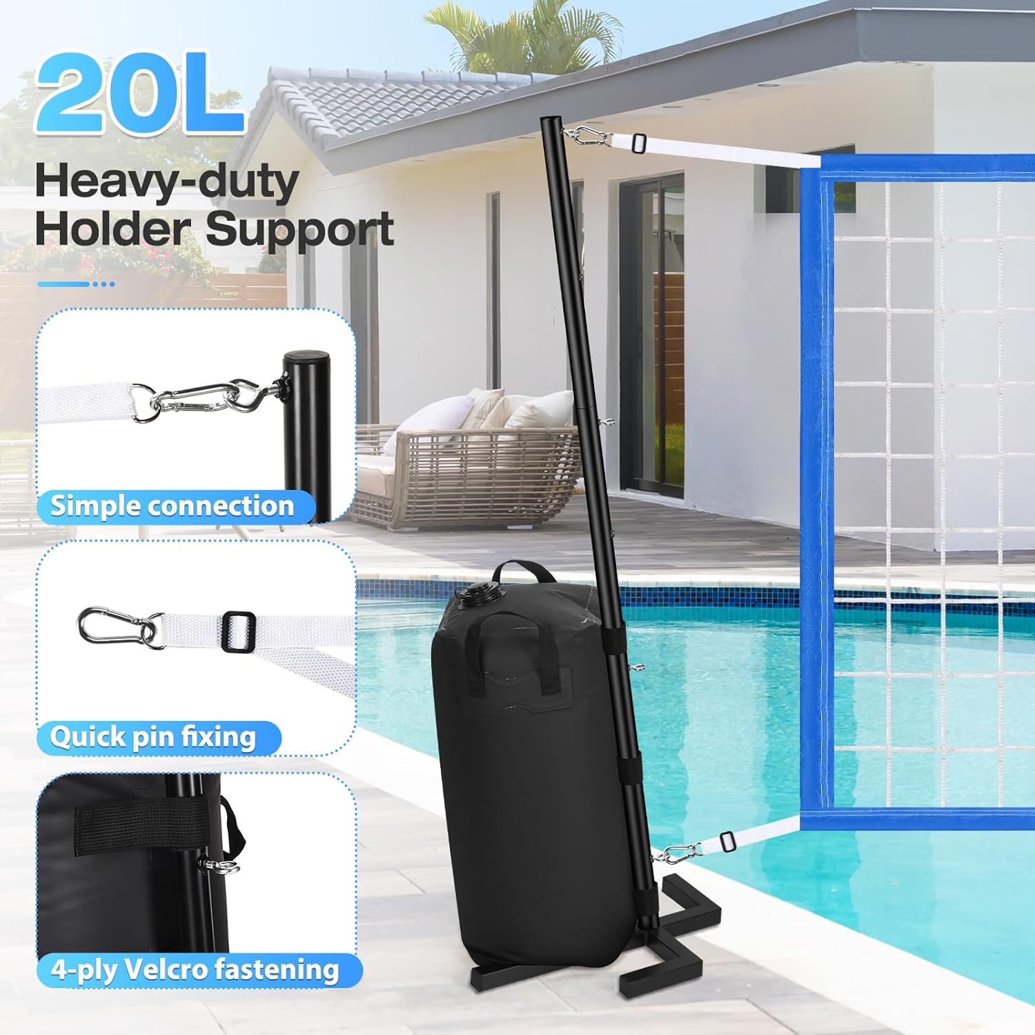 Heavy Duty Pool Volleyball Net - Heavy Equipment Game ulasan dan harga