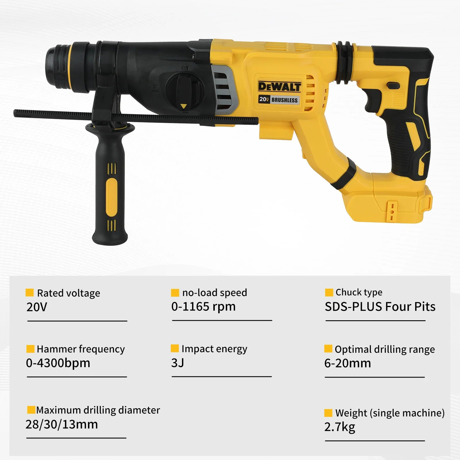 Hot Sale DEWALT 20V Brushless  - Concrete Breaker Demolition ulasan dan harga