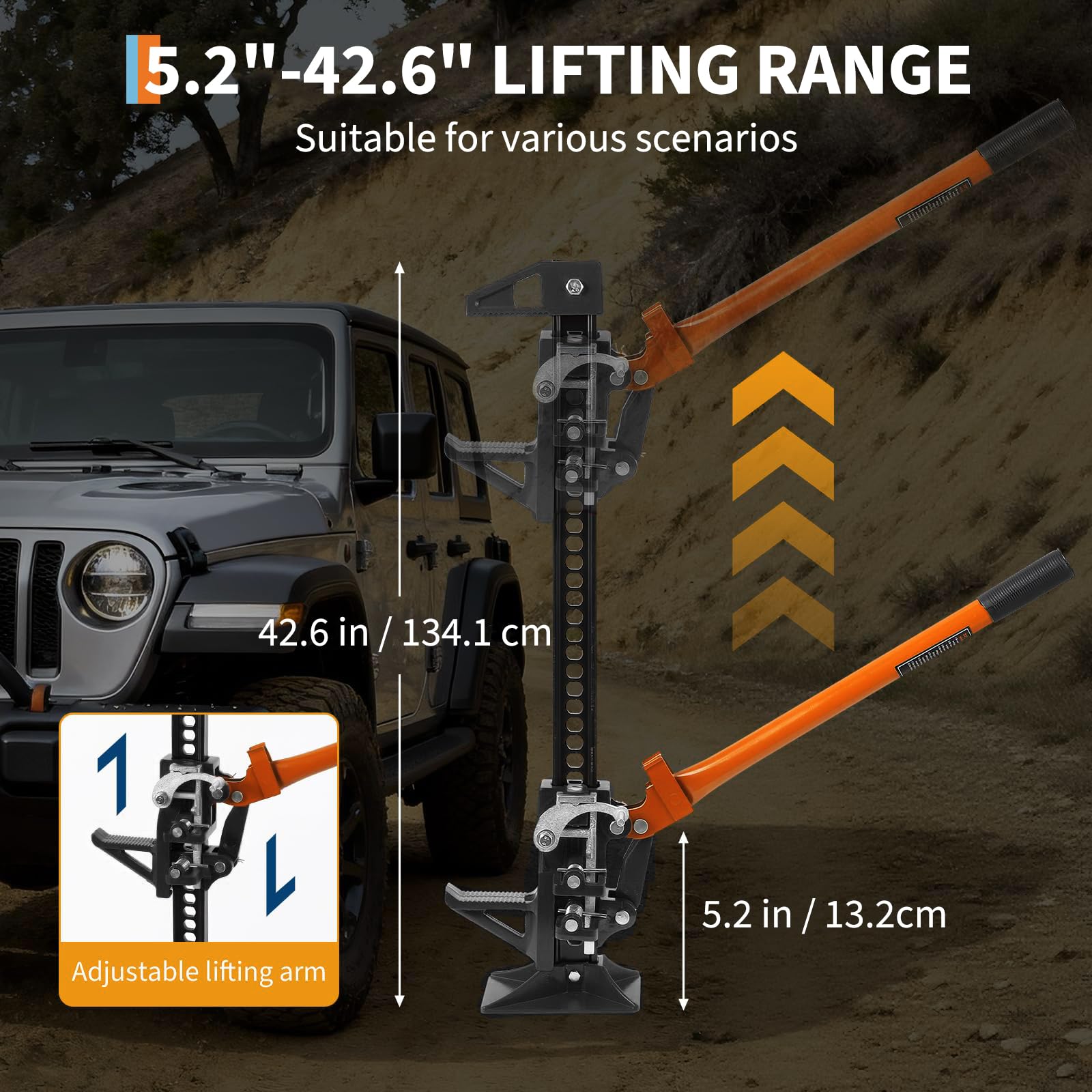3.5 Ton High Lift Farm Jack 20 - Heavy Equipment Jack ulasan dan harga