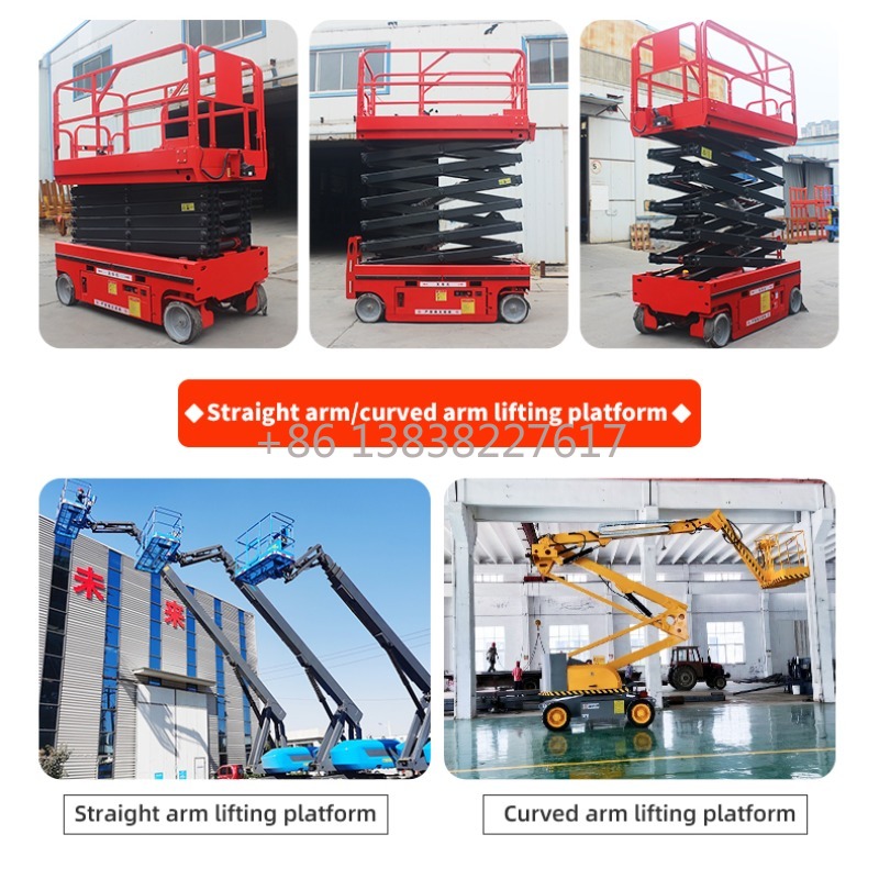8m-14m Solid Rubber Tires Mobi - Scissor Lift Table Hydraulic ulasan dan harga